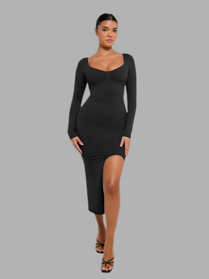 Contour Fit High Slit Shaping Dress