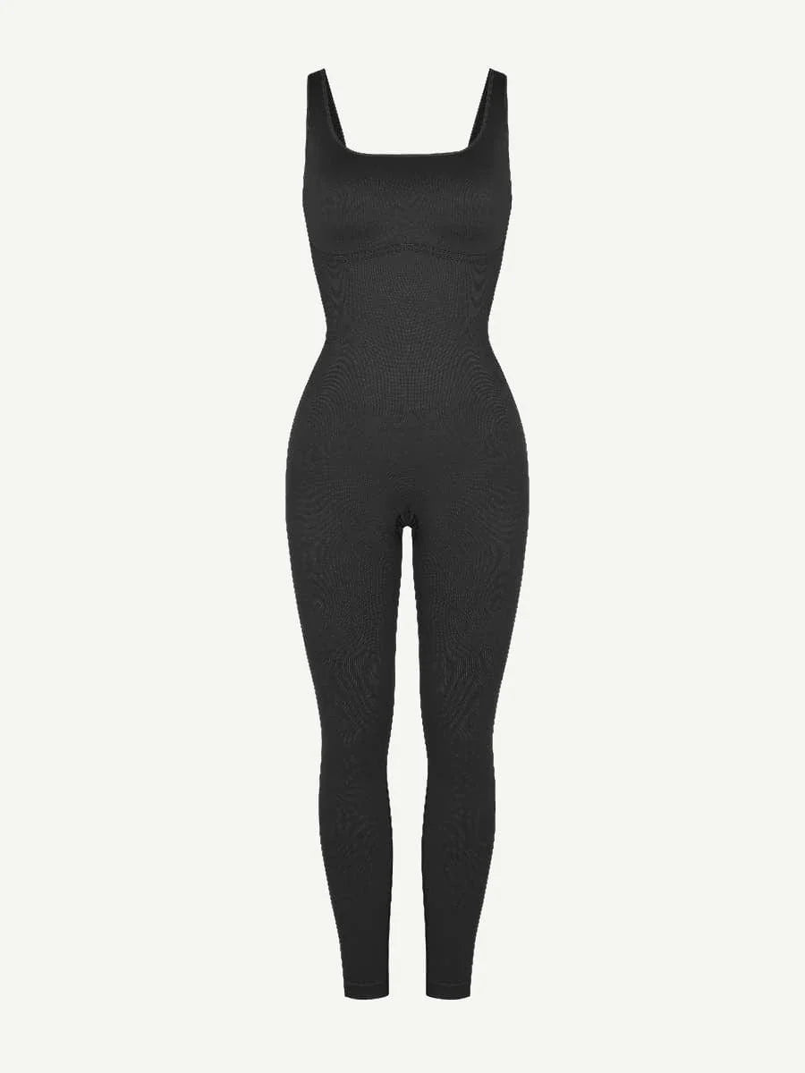 SculptFit Square Neck U-Back Jumpsuit