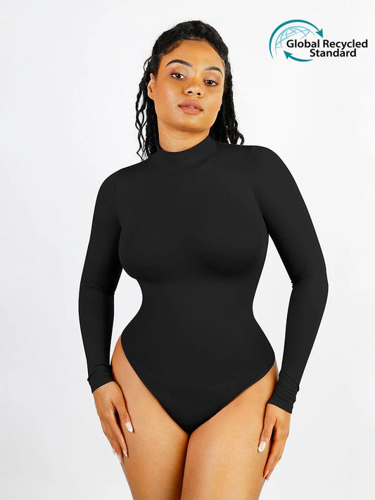 OuterContour Turtle Neck Thong Bodysuit