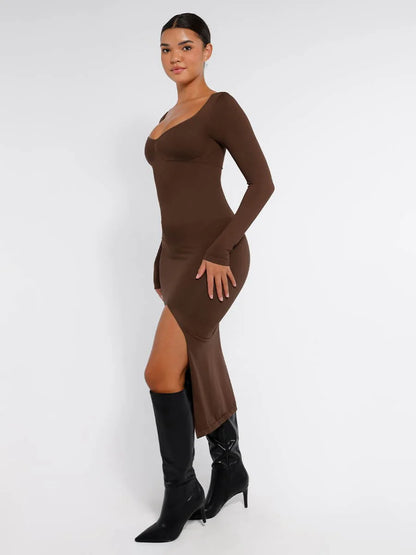 Contour Fit High Slit Shaping Dress